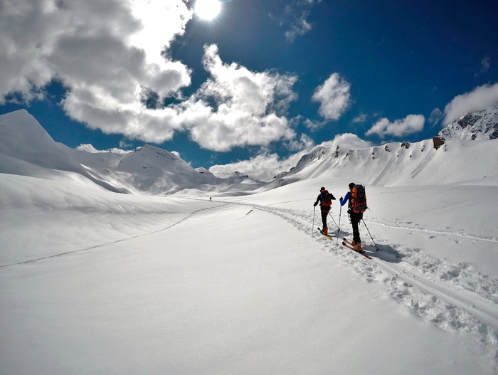 ALTA-RUTA-SILVRETTA-PRINCIPAL Alpes. Altas rutas de esquí de travesia de varios días con guía de montaña. Alta ruta Sivretta en Austria y Suiza. Summa Mountain Guides